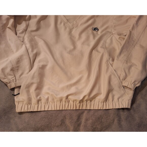 CUTTER & BUCK/Green Bay Packers CB WindTec Men XXL Golf V-Neck Tan Pullover - Picture 4 of 10